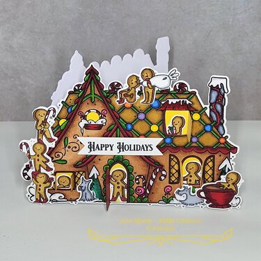 Gingerbread house holiday card