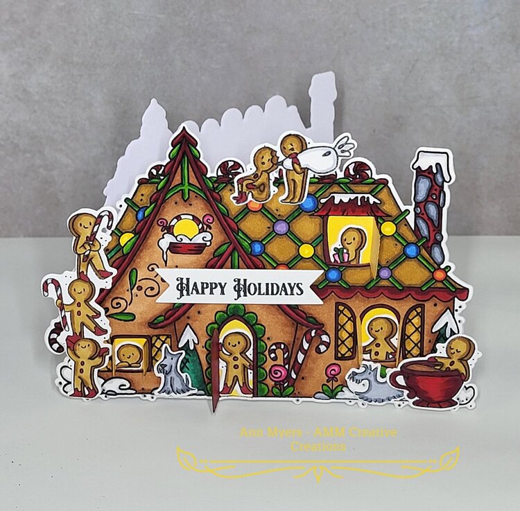 Gingerbread house holiday card