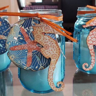 Beach themed Candles