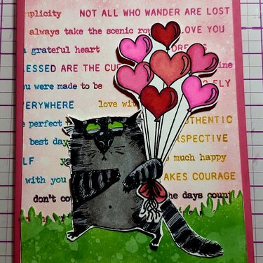 Valentine Cat Card