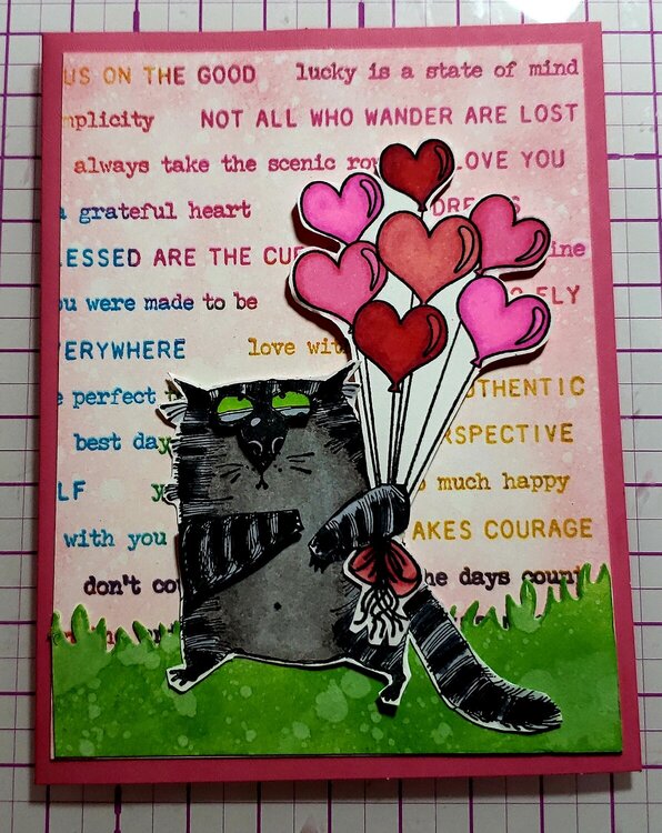 Valentine Cat Card