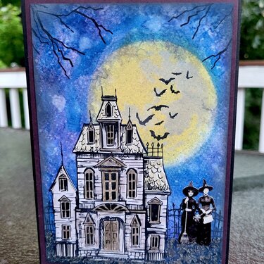 Haunted House Halloween Card