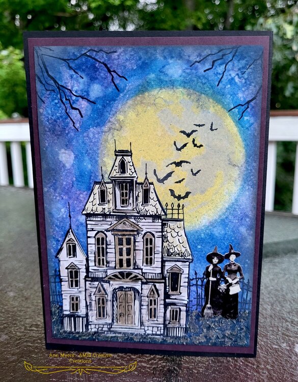 Haunted House Halloween Card