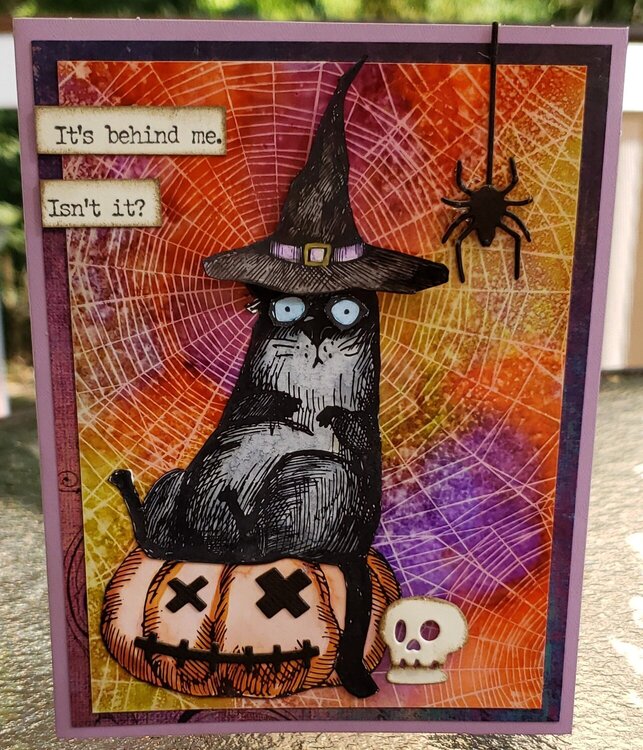 Snarky Cat Halloween Card