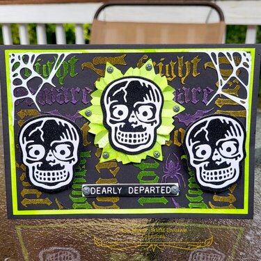 Retro Skeleton Halloween Card