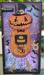 Steampunk Pumpkin King Halloween Card