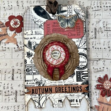 Autumn Greetings Gift Tag