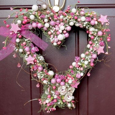 Pink Valentine&#039;s Wreath