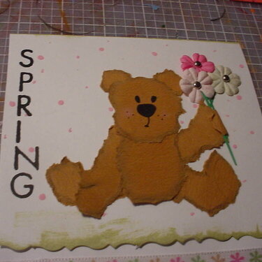 Spring Simple Tear Bear card