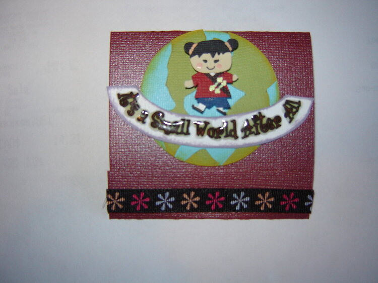 It&#039;s a Small World - Matchbook for Everything Disney - Homemade embellies swap