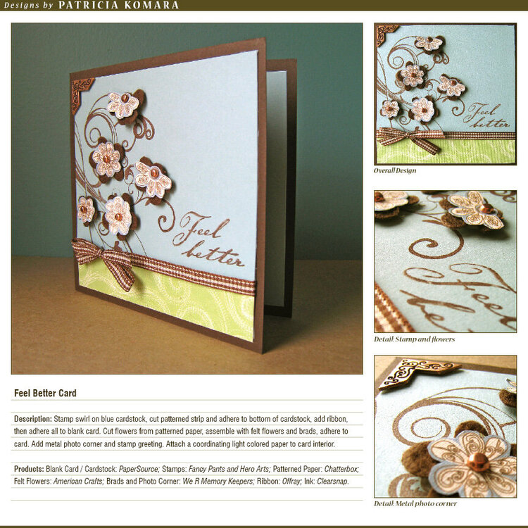 Feel Better Card (Paper Crafts On-Line Bonus Project)