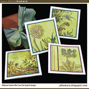 Glittered Garden Mini Card Set