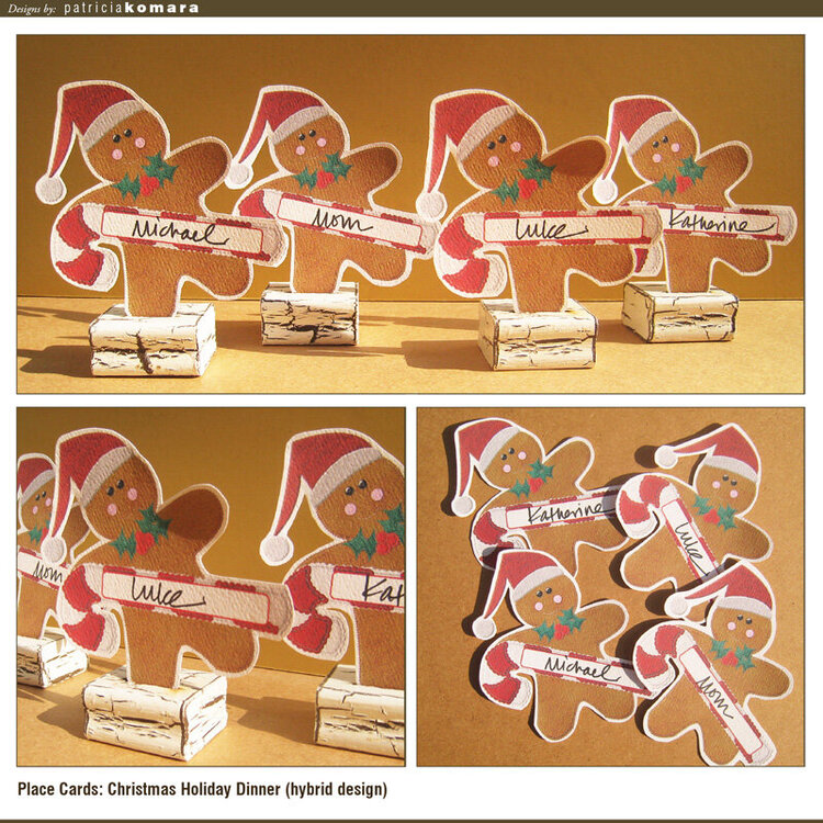 Gingerbread Men Place cards