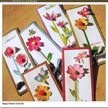 Happy Flowers Card Set