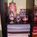 My Pink and Purple Embellies and papers