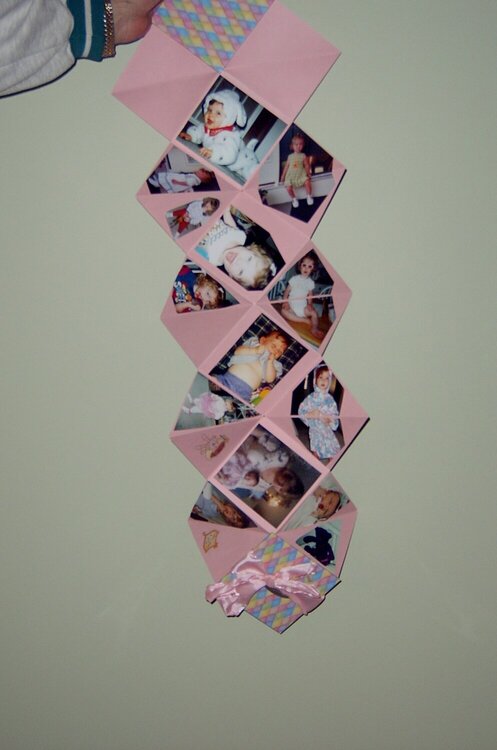 Fold out novetly scrapbook - 3 ft long (shown w/pics)