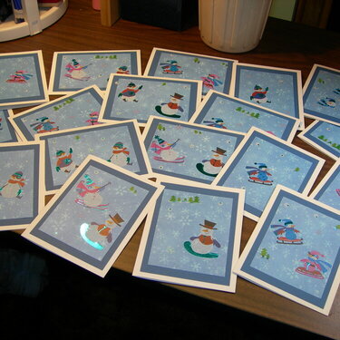 Cards for Soldiers-Snowmen Stickers