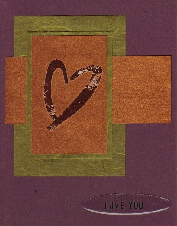 May Card Challenge - Love (color, rub-on, sketch)