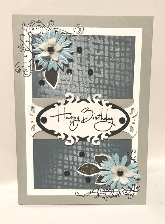 Flower and Flourishes Corners Card