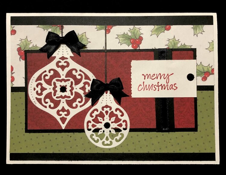 Ornaments and Bows Card