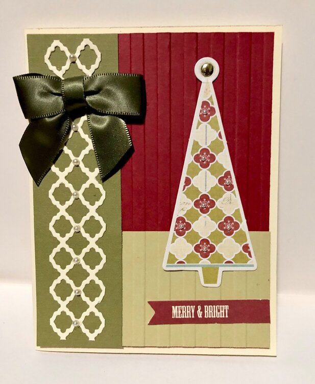 Big Bow and Christmas Tree Card