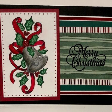 Striped Christmas Bells Card