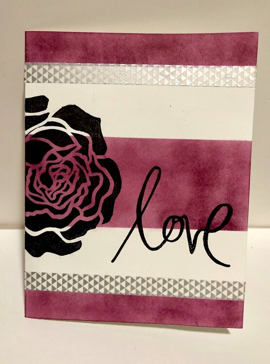 Raspberry Rose Card