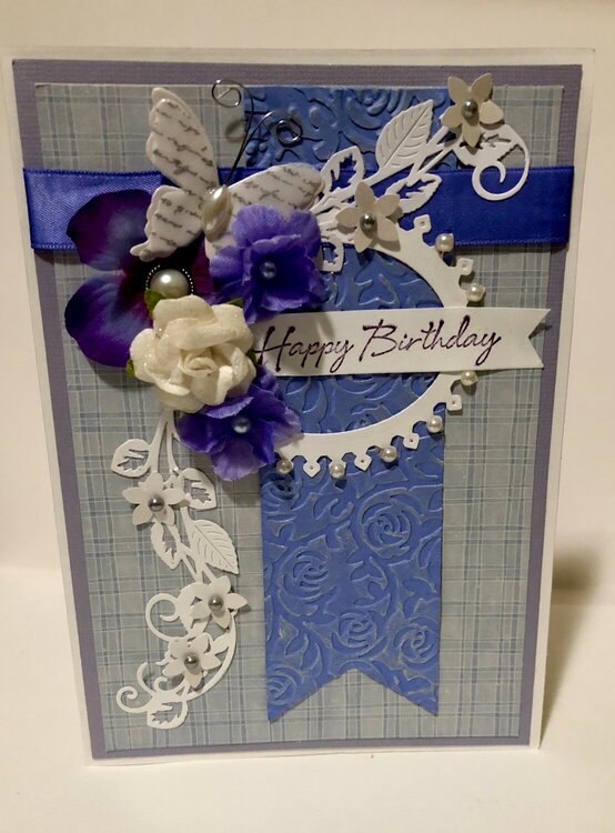 Periwinkle Oval Frame Card