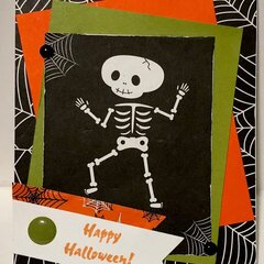 Dancing Skeleton Halloween Card