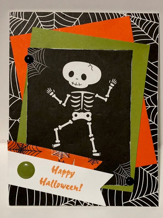 Dancing Skeleton Halloween Card