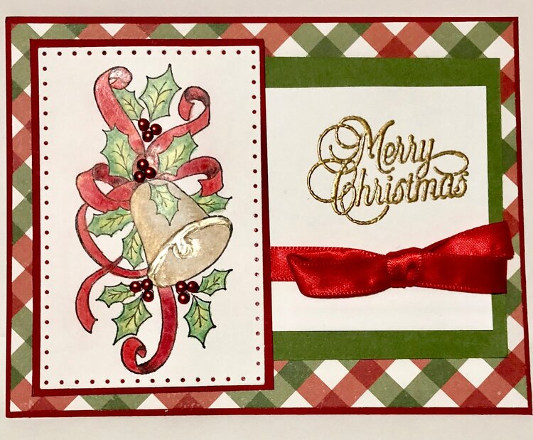 Plaid Christmas Bells Card