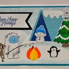 Yeti Roasting Marshmallows with Friends Christmas Card