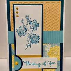Yellow and Blue Floral Card