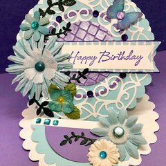 Blue and Purple Easel Card