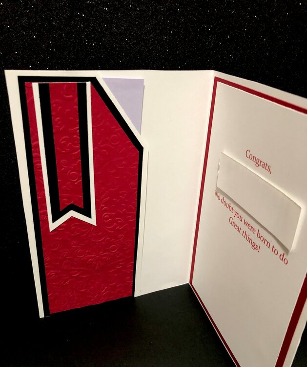 Red and Black Graduation Card 2019 Inside