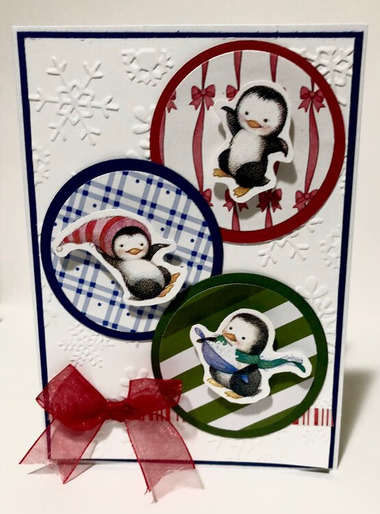 Three Circles Penguins Card