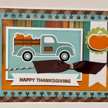 Thanksgiving Pickup Truck Card