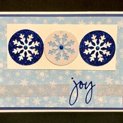 Three Glittery Snowflakes Card