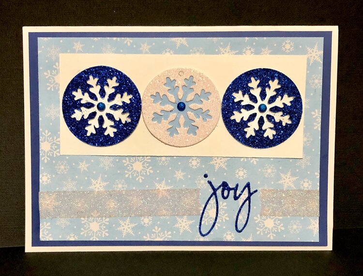 Three Glittery Snowflakes Card