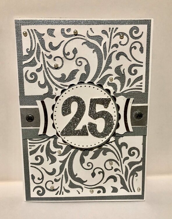 25th Wedding Anniversary Card Front