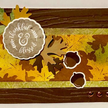Thankful and Blessed Distress Ink Card