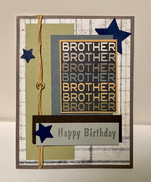 Brother Brother Brother Birthday Card