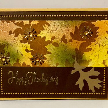 Pin Oak Distressed Thanksgiving Card