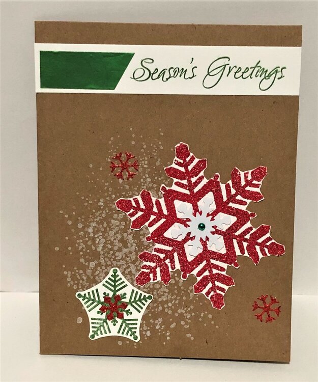 Red Snowflake Card