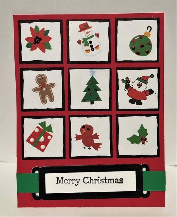 Nine Square Christmas Images Card