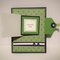 Green and Purple Baby Flip Flap Card Front