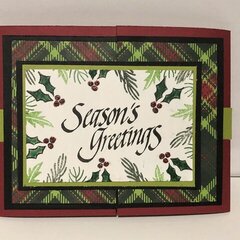 Season's Greetings Plaid Front