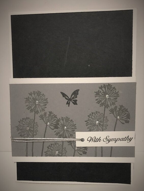 Black and Gray Sympathy Card