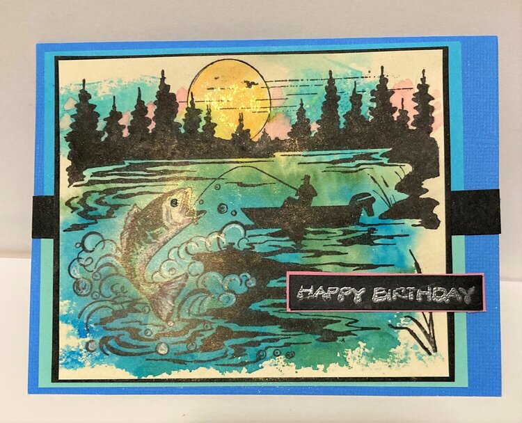 Rainbow trout... bass? Birthday Card