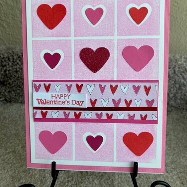 Heart Grid Valentine Card